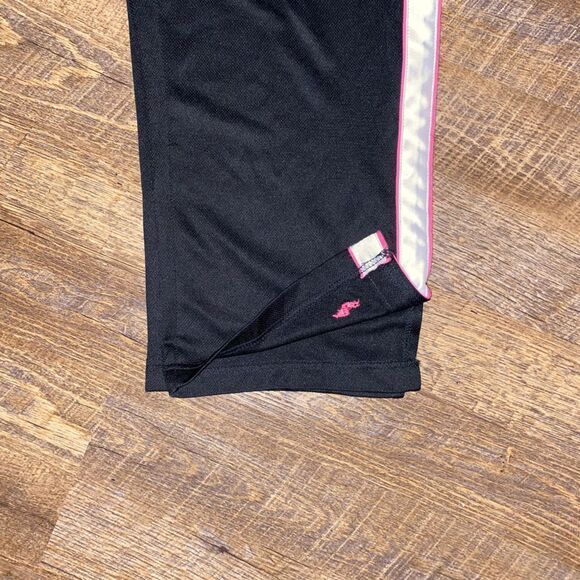 Athletic Works Black + Side White Stripe Open Ends Track Pants - EUC - LP - Picture 3 of 4